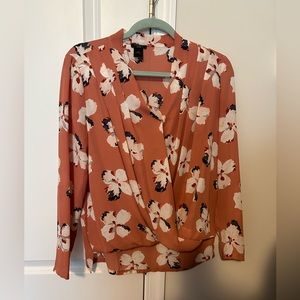 ANN TAYLOR pink floral blouse (SP)